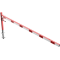 Swing barrier | with pull rope reinforcement | for casting in concrete, hot-dip galvanized and white coated with red reflecting stripes | Barrier arm length: 3500 mm | with triangular lock